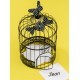 Tirelire cage à oiseaux noire 31 cm