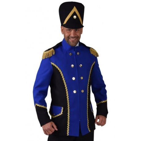 Déguisement veste harmonie bleu cobalt homme luxe