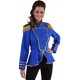 Déguisement veste harmonie bleu cobalt femme luxe