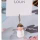 Marque place ange blanc figurine avec pince 11 x 7 cm