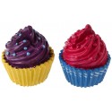 Marque place cupcake fuchsia cupcake prune 4 cm les 2