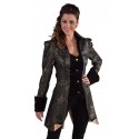 Déguisement marquise veste brocart noir femme luxe