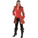 Déguisement marquise veste brocart rouge femme luxe