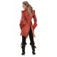 Déguisement marquise veste brocart rouge femme luxe