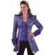 Déguisement marquise veste brocart bleu cobalt femme luxe