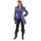 Déguisement marquise veste brocart bleu cobalt femme luxe