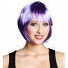 Perruque courte violette femme