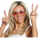 Lunettes Flower Power hippie adulte