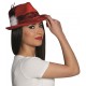 Chapeau tyrolien rouge femme