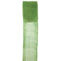 Ruban toile de jute vert 7 cm x 5 M