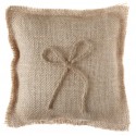 Coussin alliances toile de jute naturelle