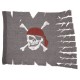 Drapeau pirate gris en tissu 70 x 95 cm