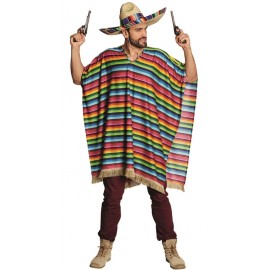 Déguisement mexicain poncho homme