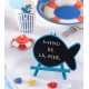 Marque table ardoise poisson turquoise