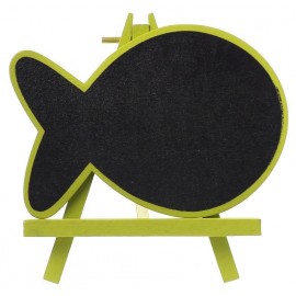 Marque table ardoise poisson vert anis