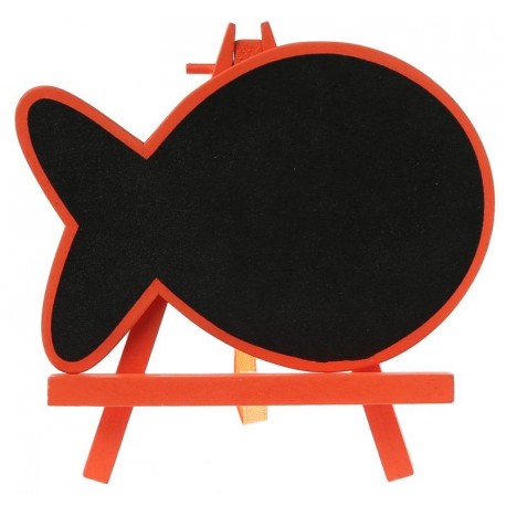 Marque table ardoise poisson orange