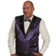 Déguisement gilet araignée violet noir homme avec noeud papillon