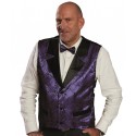 Déguisement gilet araignée violet noir homme avec noeud papillon