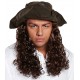 Chapeau pirate avec cheveux homme