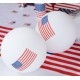 Ballons blancs drapeau américain USA 23 cm les 8