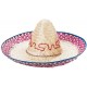 Chapeau mexicain Sombrero en paille adulte