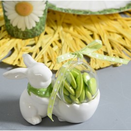 Coquetier lapin blanc en dolomite les 20