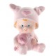 Figurine baptême bébé fille rose 4 cm les 10