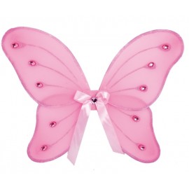 Ailes papillon rose enfant fille 39 x 46 cm