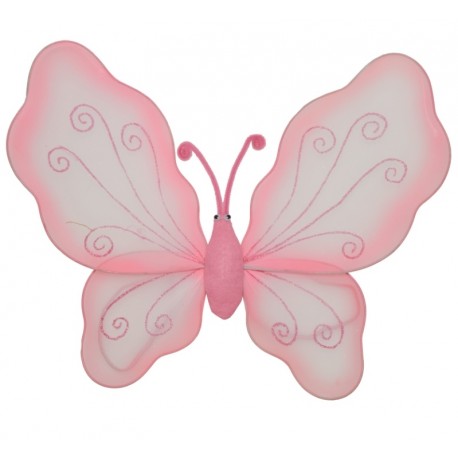 Ailes papillon rose enfant 35 x 45 cm