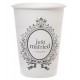 Gobelets carton Just Married blancs les 10