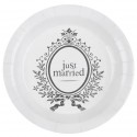 Assiettes carton Just Married 22.5 cm les 10