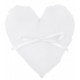 Coussin alliances coeur blanc