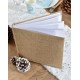 Livre d'or toile de jute naturelle