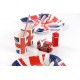 Pailles drapeau anglais Union Jack en papier les 20