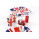 Pailles drapeau anglais Union Jack en papier les 20