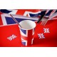 Pailles drapeau anglais Union Jack en papier les 20