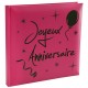 Livre d'or joyeux anniversaire fuchsia