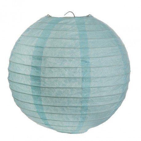 Lanterne boule chinoise papier bleu ciel 30 cm les 2