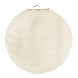 Lanternes boule chinoise papier ivoire 30 cm les 2