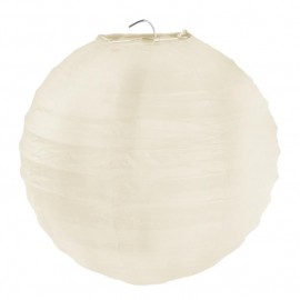 Lanterne boule chinoise papier ivoire 30 cm les 2