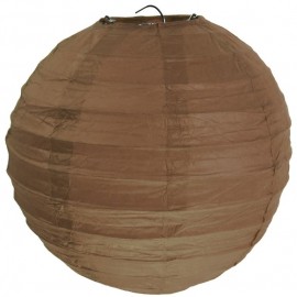 Lanterne boule chinoise papier chocolat 50 cm