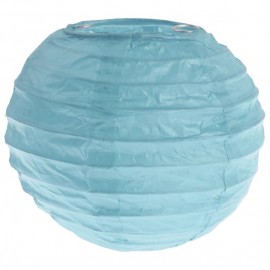 Lanternes boule chinoise papier bleu ciel 10 cm les 2