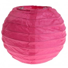 Lanterne boule chinoise papier fuchsia 10 cm les 2