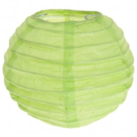 Lanterne boule chinoise papier vert anis 10 cm les 2