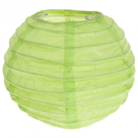 Lanterne boule chinoise papier vert anis 10 cm les 2