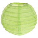 Lanternes boule chinoise papier vert anis 10 cm les 2