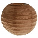 Lanternes boule chinoise papier chocolat 10 cm les 2