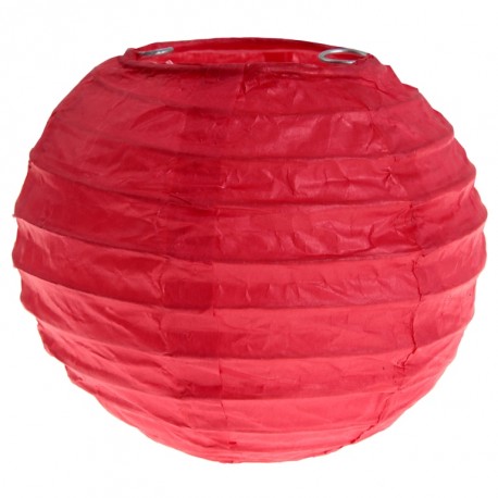 Lanterne boule chinoise papier rouge 10 cm les 2