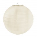 Lanterne boule chinoise papier ivoire 20 cm les 2