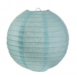 Lanternes boule chinoise papier bleu ciel 20 cm les 2